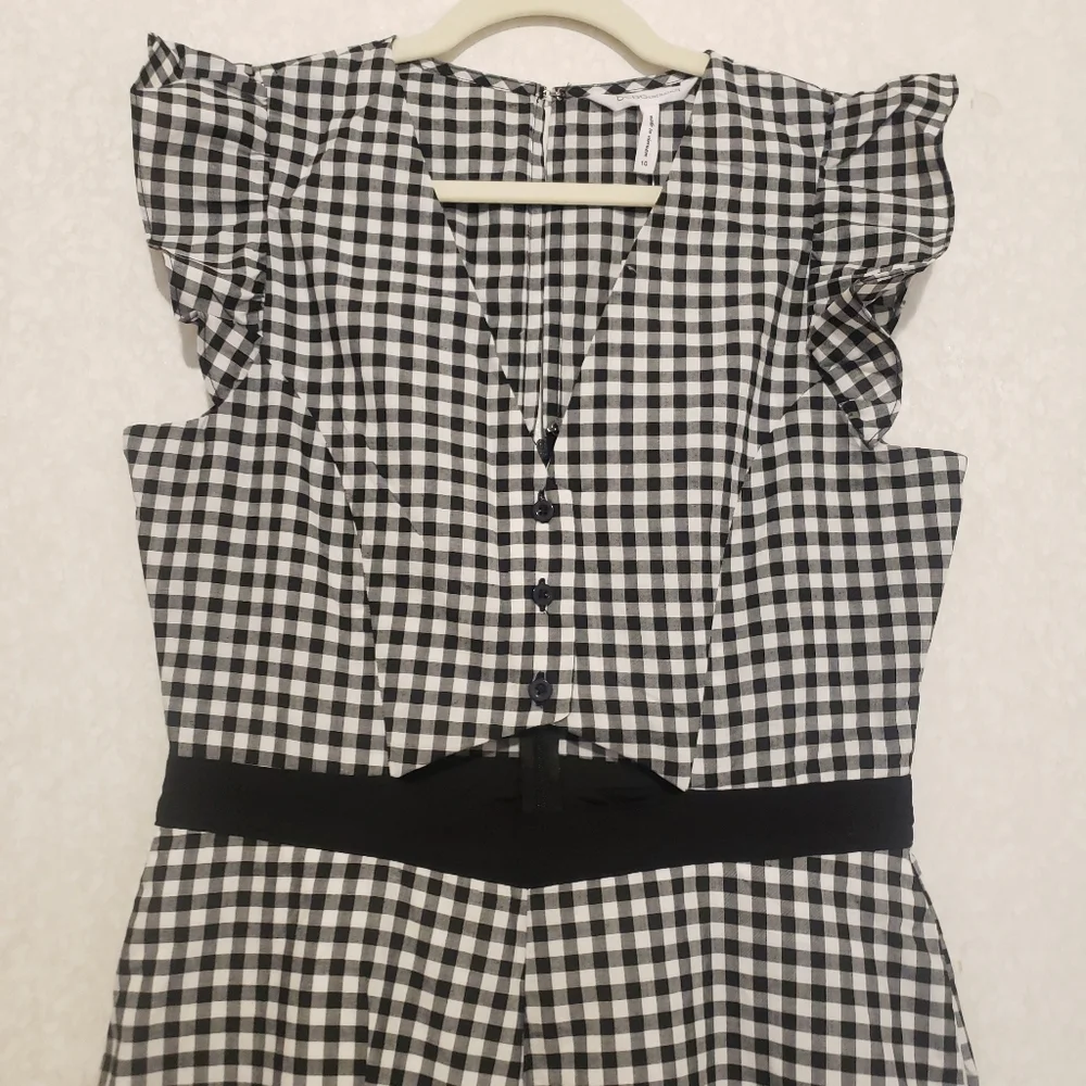 NEW BCBG PLAID JUMPSUIT...SIZE:10 - Picture 6 of 15